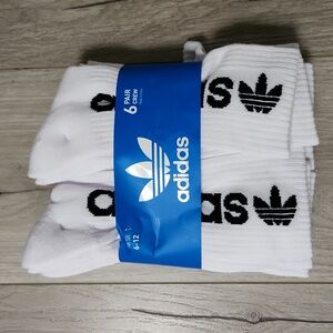 Adidas Trefoil Moisture Wicking Cushion CrewSocks Large 6-12